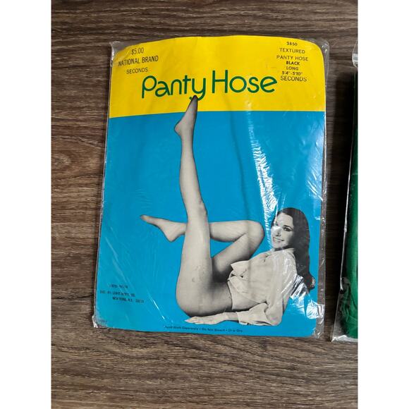 Vintage 1950s 60s 70s Nylon Pantyhose Stocking Lot of 3 Pairs Unopened - Picture 2 of 8